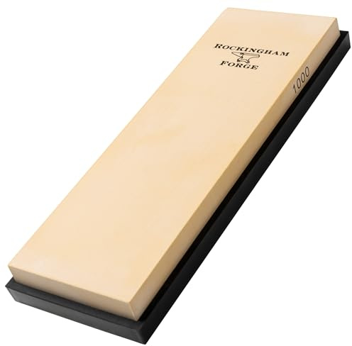 Rockingham Forge SUPERSHARP Whetstone, Medium 1000 Grit - Professional Knife Sharpening Stone with Non-Slip Base, 18x6x1.5cm – Knife Sharpener for Kitchen Knives