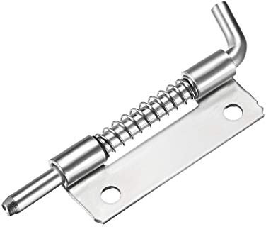 sourcing map 5pcs Loquet A Ressort Targette A Ressort Verrou de Porte Serrure Pour Meuble Abri Portail Garage acier carbone chargé 93mm long gauche