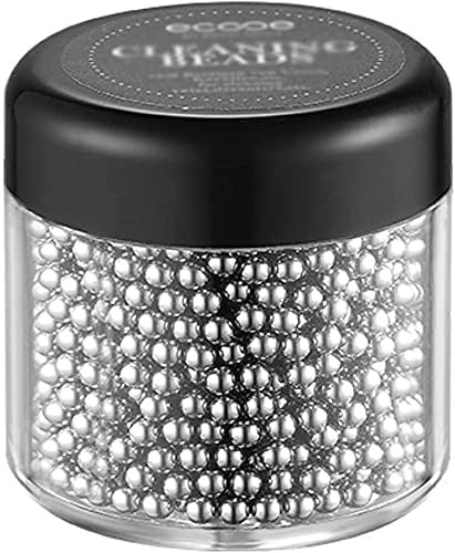 ecooe 1500 Perline di per Pulizia, Riutilizzabili Perle di Pulizia in Acciaio Inox, Senza ruggine, per Decanter, Bottiglie, Vasi, Caraffe
