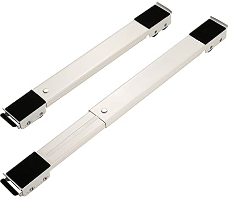 Aocet Kit de Deplace Meuble Lourd avec Leve Meubles et roulettes de Déplacement, 300kg, Support de Machine à Laver Meuble de Base de Réfrigérateur Mobile, Réglable (Color : Blanc)