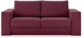 Looks by Wolfgang Joop Looks V-2 Designer Sofa mit Hockern und Regal, 2 Sitzer Couch, Funktionssofa, rot, Sitzbreite 160 cm