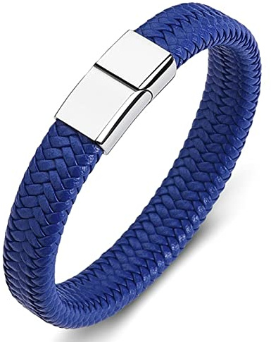 Dsnyu Armreif für Herren, Bunt Herren Armbänder mit Magnet Verschluss, Einfacher Stil Punk Armband Leder für Verlobter