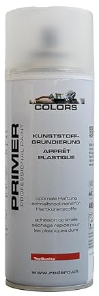 COLORS Kunststoffgrundierung Sprühlack, farblos, 400ml – Schnelltrocknend, Transparent, für Hartkunststoffe im Innen- & Außenbereich, Grundierung für Plastik