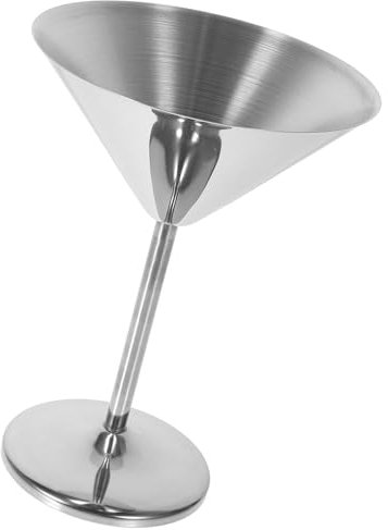Zerodeko Bicchiere Da Vino Acciaio Inossidabile Coppa Cocktail Resistente Versatile Per Feste e Ristoranti Design Elegante e Stabile Ottima Idea Per Amici e Famiglia