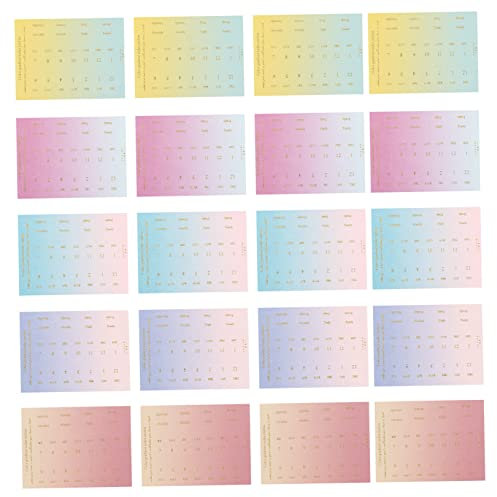 CAXUSD Klebeetiketten Haft-tabs Index-tabs Kategorie-aufkleber Klassifizierungs-tabs Notizbuch-etiketten Planer-tabs Büchereinzeichnungen 20 Blatt Papier-index-tabs