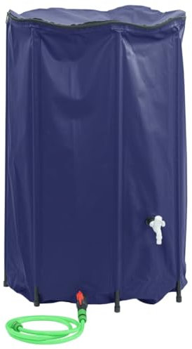 ShGaxin Serbatoio Acqua con Rubinetto Pieghevole 1000 L in PVC,Bidone per la Raccolta dell'Acqua Piovana,Serbatoio Cisterna Raccolta Acqua-156002