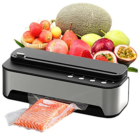 Macchina Sottovuoto, Sigillatrice Automatica Sottovuoto Per Alimenti Taglierina Incorporata E Configurazione a Doppia Pompa, Modalità Cibo Secco/umido, Forte Aspirazione,Per Risparmio Alimentare