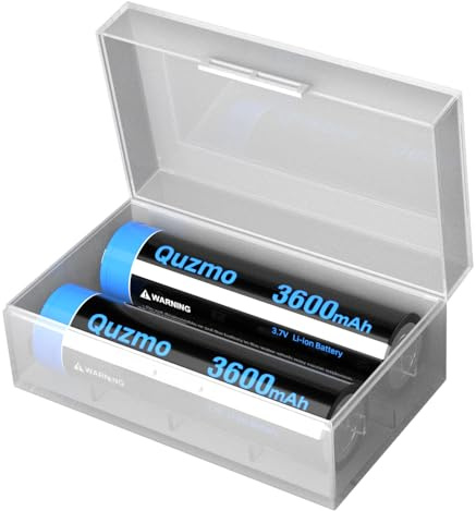 [3600mAh] Batterie pour Lampe Frontale LED, Haute Capacité 3.7v Piles Rechargeables Batteries Lot De 2