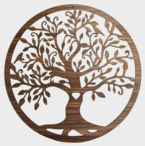 BigTrend24 Holz-Lebensbaum Wanddekoration mit Herzmotiv, Türkranz, 30 cm (30cm)