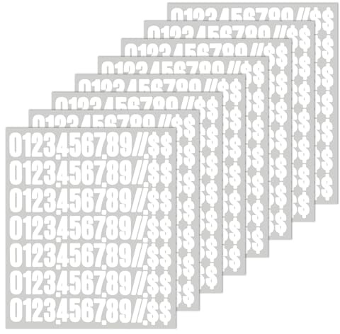 560 Numbers, 1 0-9 Self Adhesive Number Stickers for Mailbox Scrapbook Files Inventory Classification Signs and Business(White,1 Inch)