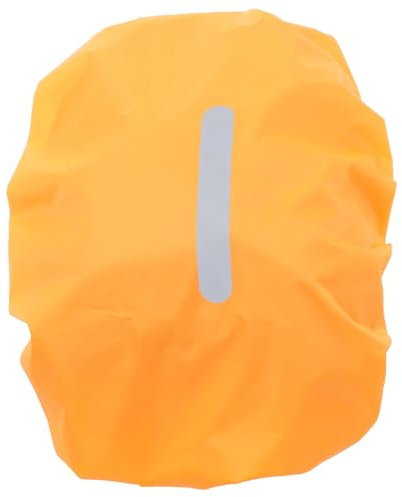 GALPADA Housse Dos Imperméable Orange Bande Réfléchissante en Polyester Résistant, Protection Pluie Légère Et Ajustable pour Randonnée Et Activités De Plein Air