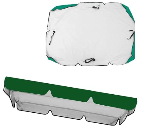 SMELEDFCFK Swing Chair Canopy Replacement 2 3 Seater Garden Swing Canopy Replacement Top Waterproof Porch Swing Seat Canopy Cover Universal Top Cover(77x49in/195x125cm)