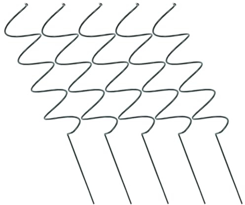 Hohopeti 5 Stück Spiral Pflanzenstütze Schraubbarer Eisenstab Pflanzstützpfahl für Kletterpflanzen Tomaten Gurken Gemüse Gartenstütze Pflanzgerüst Rankenhilfe für Orchideenpflanzen