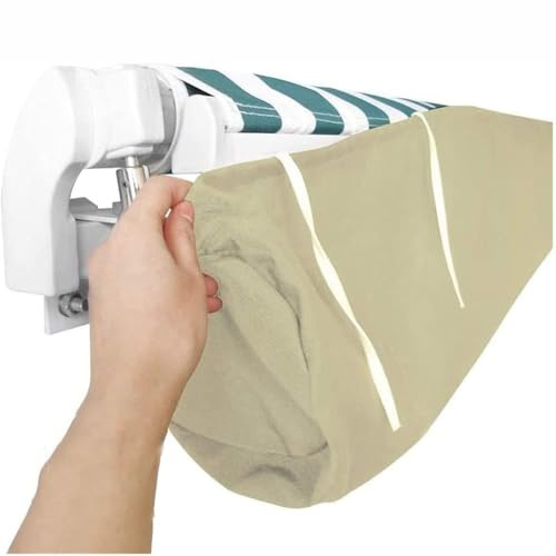 Auvent de Jardin, Housse Store Banne d'extérieur 420D Oxford Bâche 2M-8M étanche abri Solaire Anti-poussière UV Contre la Neige et la Pluie Hiver Protection, Canopy Shelter Terrasse Cour (Beige, 3M)