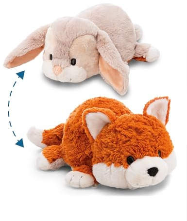 Kuscheltier Hase & Fuchs 25cm mit Wendefunktion 2in1 - orange - Stofftier aus weichem Plüsch, niedliches Plüschtier zum Kuscheln und Spielen, für Kinder & Erwachsene, tolle Geschenkidee | 62846 | Stofftier aus weichem Plüsch, niedliches Plüschtier zum Kuscheln und Spielen, für Kinder & Erwachsene, tolle Geschenkidee