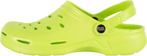 WORKTEAM Zueco Ultraligero de EVA Ergonómico y Anatómico, con Ventilación y Tira de Sujeción en Talón. Unisex Verde Pistacho 38