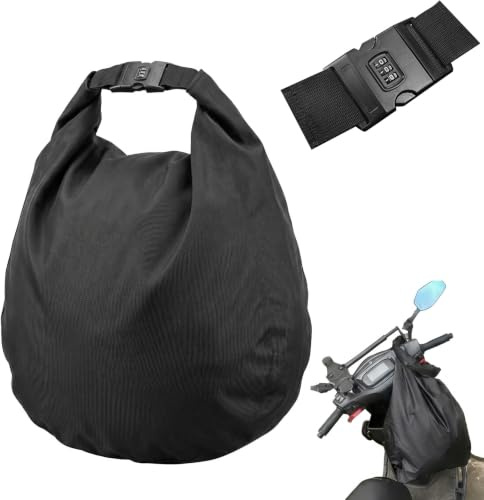 Motorrad Helmtasche mit Kombinationsschloss, 30L Große Wasserdicht Abschließbar Helmbeutel für Motorradhelm Skihelme Fahrradhelme Reithelme Hecktasche Universal Helmbeutel Wasserdicht Helmsack