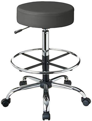 Boss Office Products Adjustable 16 Drafting Stool, Grey