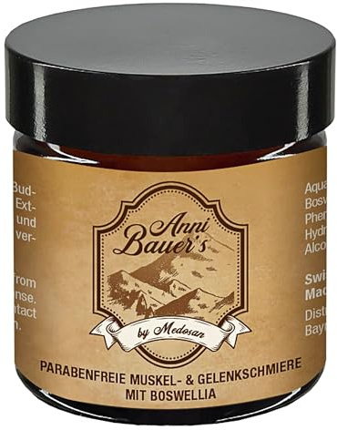 MEDOSAN Anni Bauer's Muskel- & Gelenkschmiere | Massagebalsam | ohne Parabene | enthält Boswellia | gegen Gelenkprobleme | bei akuten und chronischen Beschwerden