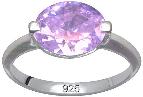 Ring Jugendstil Flieder Weiß Echt Sterling Silber 925 Zirkonia Kristalle Liebe Glaube Hoffnung Emotion Symbol Motiv Stil Objekt extravagant gut schön modisch weiss klar transparent