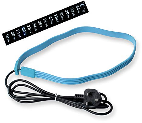 Home Brew Heating Belt for Beer and Wine, 25W UK Plug Fermenter Heater | Position-Adjustable Wrap, Plastic Construction,Helps Shorten Fermentation Time,Includes Stick-On Thermometer