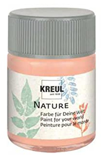 KREUL 49423 - Nature Hibiskusblüte im 50 ml Glas, wasserbasierte Farbe, aus nachhaltigen, natürlichen Rohstoffen, cremig, schnelltrocknend und lichtecht, für zahlreiche Untergründe