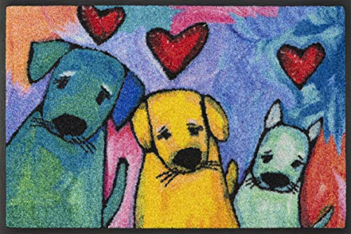 wash+dry Fußmatte, Doggies 50x75 cm, innen und außen, waschbar