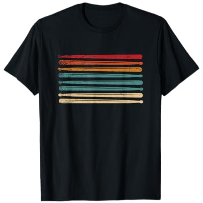 Retro Drumsticks Drummer Percussion Musik Drums Player Drums T-Shirt