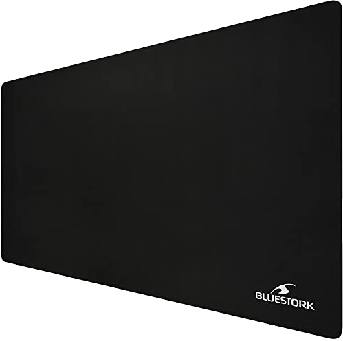 Bluestork - Gaming-Mauspad, XXL, 900 x 450 cm, hohe Präzision | XXL-Format 900 x 450 x 3 mm, Oberfläche mit hoher Präzision, rutschfeste Unterseite aus Gummi, schwarz