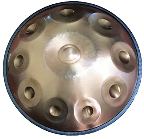 9/10 Note Handpan Drum 22 Zoll in d-Moll Handtrommel Steel Drum Percussion mit Handpan-Ständer und weicher Handpan-Tasche