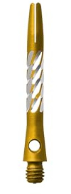 Unicorn Dart-Schäfte | Premier | eloxiertes Aluminium | kurz 37,0 mm 1,4 g | Gold | 3 Stiele