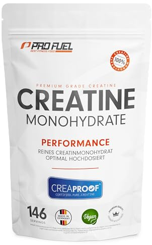 CREAPROOF® Creatin Monohydrat 500g - Kreatin-Monohydrat mit höchster Reinheit, durch unabhängige Laboranalysen bestätigt - Creatine frei von Schwermetallen oder Schadstoffen - Premium Kreatin Pulver