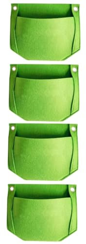BESPORTBLE 4 Stück Pflanztasche für den Garten Pflanzbeutel Töpfe für Pflanzen Aufbewahrungstasche Tasche zum Aufhängen an der Wand draussen Tasche wachsen Sämlingsbeutel gefühlt Blumentopf