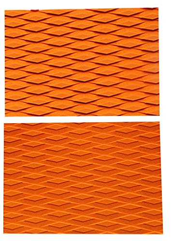 Aymzbd 2 Stück Eva Surfboard Shortbaord Skimboard Traction Pad Deck Grip Cushion Sheet, Orange