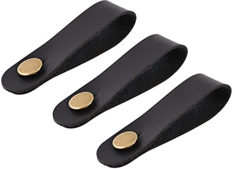 Hoement Gitarrenhalsgurt aus Leder 3stücke mit Kopfbandhalter