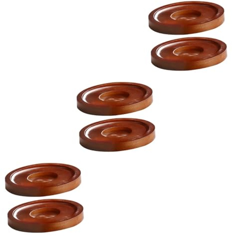 MAGICLULU 3 Set Sottobicchieri Per Tazze Da Whisky Sottobicchieri in Legno Base Girevole La Tua Bevanda 2 Pezzi * 3