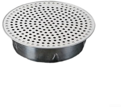 Siphon de douche rond, évacuation de sol de douche, grille amovible et récupérateur, acier inoxydable SUS 304 (125 tubes)