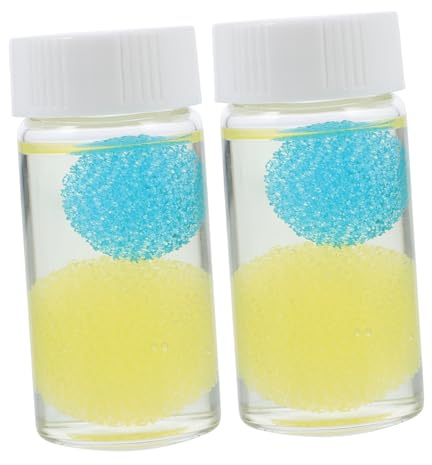 Wimpernpinzette 2 Stück mit Reinigungsfunktion für Lash Tools | Silikon, Glas und Reinigungslösung, Auslaufsicherer Einsatz, für Wimpern Pinzette im Salon Zufällige Farbe
