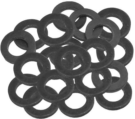 PATIKIL Lot De 20 Rondelle Plate Caoutchouc M14 Noir 24x14x3mm (IDxODxH) | Diamètre Intérieur 14mm, Diamètre Extérieur 24mm, Épaisseur 3mm, Joint D'Étanchéité Pour Robinet, Tuyau D'eau, Boulon