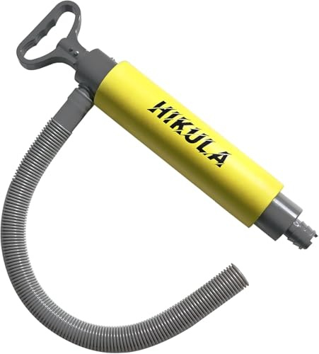 HIKULA Manual Bilge Pump for Boats Kayak Canoe - Portable Siphon Pump, Kayak Bailer with Reversible Hose, Kayak Bilge Pump Medium/ 17 Inch, Yellow
