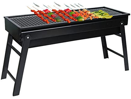 Barbecue Portable Pliable au Charbon de Bois, en Acier Inoxydable, avec Grille de Cuisson chromée, tiroir, bac à Charbon pour extérieur, fête de Famille, Jardin, Pique-Nique, Barbecue pour 3 à 5 per