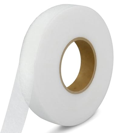 100 Meter Saumband zum Aufbügeln Weiß Bügelband 20 mm Breit Bügelsaumband Selbstklebende Nahtband zum Reparieren von Stoff, Gardinen, Hosen, Kleidung ohne nähen Iron on Hem Tape (100 M-2 cm Weiss)