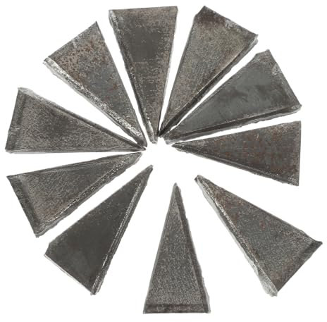 Uonlytech 10-Piece Carbon Steel Wedge Kit for Hammer and Reinforcement Heavy-Duty Metal Wedges for Home and Outdoor Use Practical Repair Tools for Handle Installations