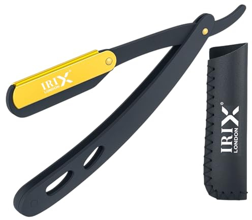 Irix London Professional Cut Throat Razor for Men – Premium Stainless Steel Straight Edge Barber Tool – Ergonomic Handle for Comfortable Grip – Classic Shaving Razor for Beard Grooming & Clean Shave