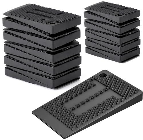 20 Pcs Plastic Wedges, Levelling Feet Shims, Furniture Wedges Levellers, Non-Slip Flexible Packers and Shims, Levelers Pads Rubber Feet for Furniture, Cabinets, Table Feet, Chairs