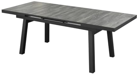 Green Spirit Gartentisch Darwin - ausziehbar, 160-210x90x75cm, grau, für 4-8 Personen, Aluminium - Ausziehtisch, Garten-Tisch, ESS-Tisch für Garten & Terrasse