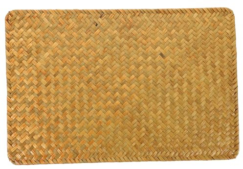 Warmhm Tovagliette Rettangolari in Bamboo Intrecciato Naturale Resistenti Olio e Acqua Eleganti Tappetini Per Tavolo Da Pranzo in Stile Rustico Facili Da Pulire Per Cucina e Sala Da Pranz