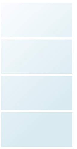 ProTuning AULI Lot de 4 panneaux pour cadre de porte coulissante, verre miroir, 100 x 201 cm