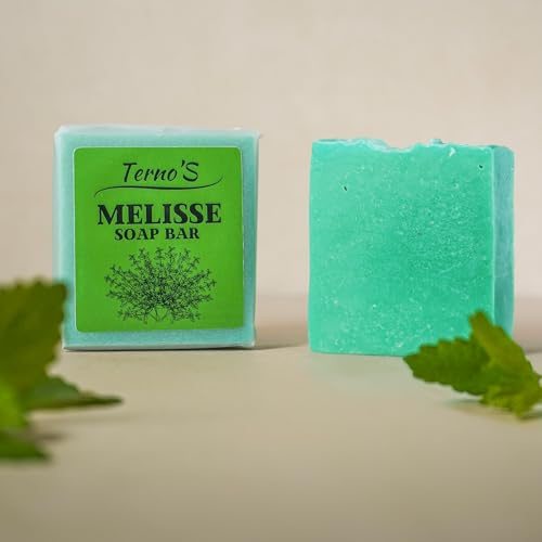 Terno’S Melisse Naturseife 100g – Handgemacht in Bayern mit Bio-Ölen – Vegan & Palmölfrei – Für Haare, Gesicht & Körper – Naturkosmetik bei empfindlicher Haut & Haar– Duft (Melisse)