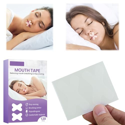 YIHAOH 120 stycken muntejp, premium sömn munplåster sovande, anti-snarkning snarkplåster, hjälper till att förhindra snarkning och näandning, barn och vuxna oral tejp